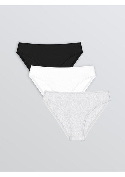 Yeni Sezon Düz Bikini Külot 3'lü