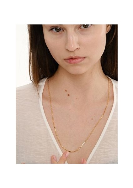 Gold Altın Kaplama Kadın Ince Kolye modelleri