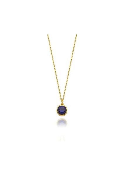 Lacivert Cosmic Zincirli Burç Kolye Eylül