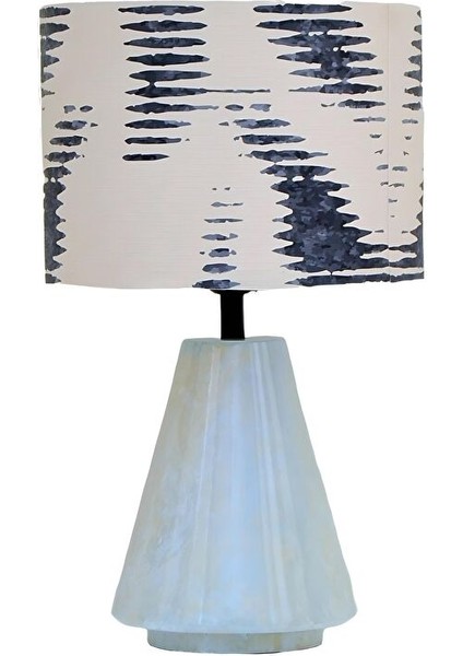 Alice Turkuaz Eskitme Polyester Abajur