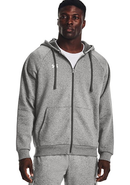 Gri Erkek Sweatshirt 1379767-025 Ua Rival Fleece Fz Hood
