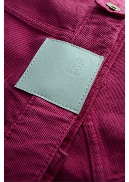 Pembe Kadın Kot Ceket