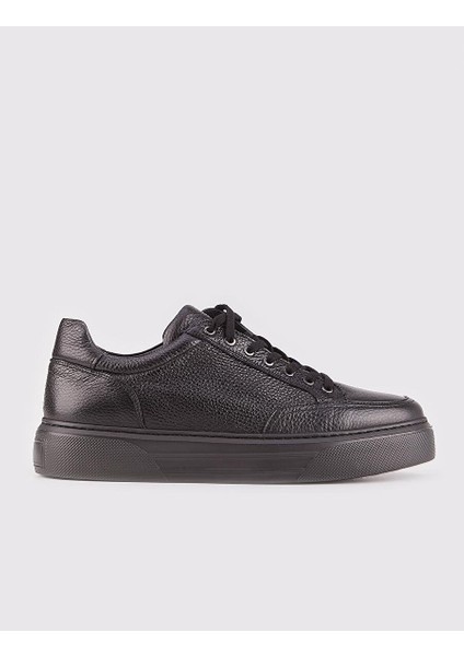Siyah Erkek Deri Sneaker 25587