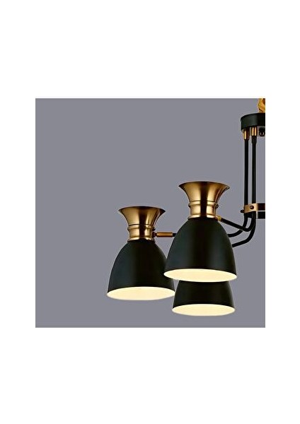 Declan 6 Kollu Siyah Avize modelleri