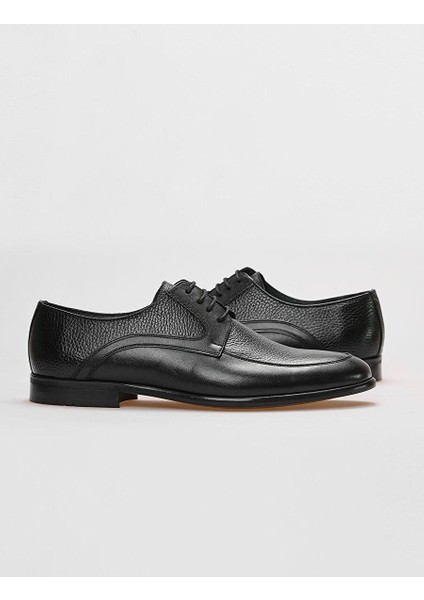 Hakiki Deri Siyah Bağcıklı Erkek Klasik Ayakkabı fırsatları
