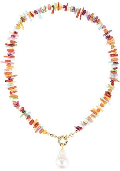 Carol Barok Incili Mercan Kolye