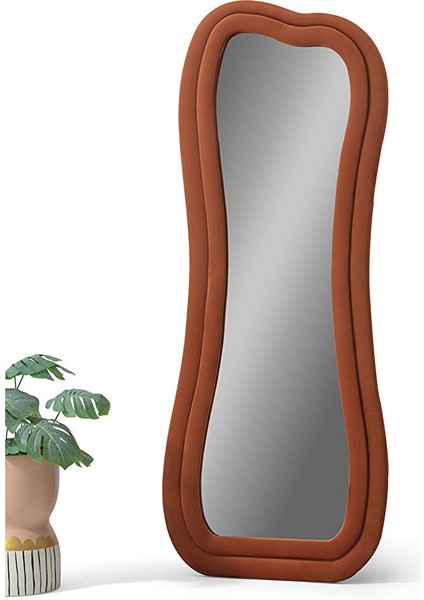 Tuhams Sun Dalgalı Çerçeveli Boy Aynası Oval Boy Aynası 170X65 cm