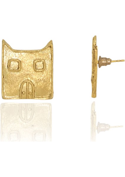 Bodrum Evi Figürlü Altın Kaplama Bronz Küpe fiyatları