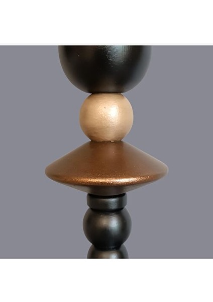 Lara Geometrik Tasarım Bronz Siyah Abajur modelleri