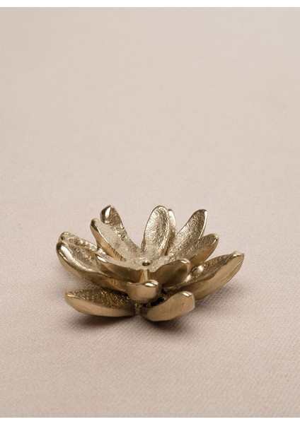 Lotus Çiçeği Şekinde Mat Pirinç Tütsülük Dekoratif Obje 4 cm modelleri