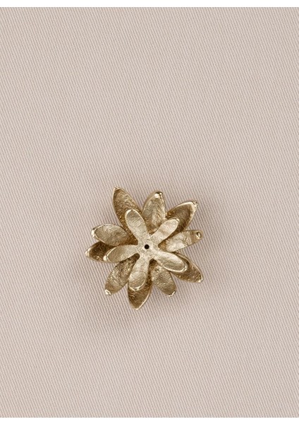 Lotus Çiçeği Şekinde Mat Pirinç Tütsülük Dekoratif Obje 4 cm fırsatları