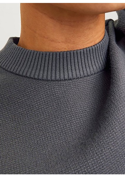 Koyu Gri Erkek Bisiklet Loose Fit Kazak 12261852_JORVESTERBRO Knıt Crew Nec fırsatları