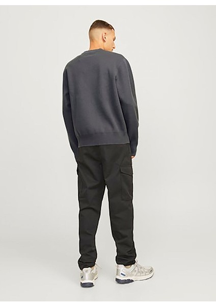 Koyu Gri Erkek Bisiklet Loose Fit Kazak 12261852_JORVESTERBRO Knıt Crew Nec indirimleri