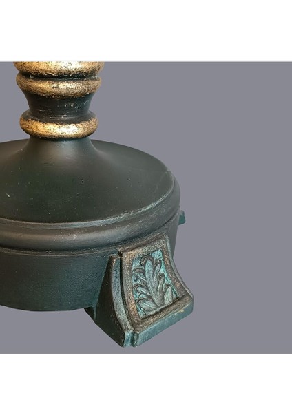 Lourent Kabartmalı Koyu Yeşil Abajur modelleri