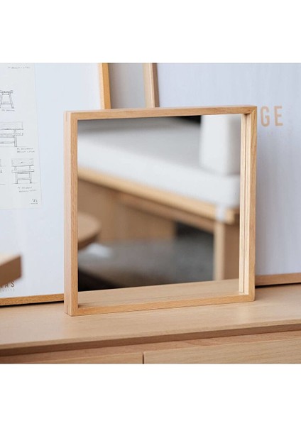 Ahşap Çerçeveli Ayna, 40X40 Kare – Edge Serisi Raw indirimleri