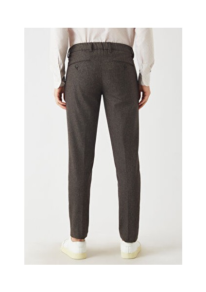 Erkek Lastikli Spor Pantolon Kahve PNS22K22227_D11 modelleri
