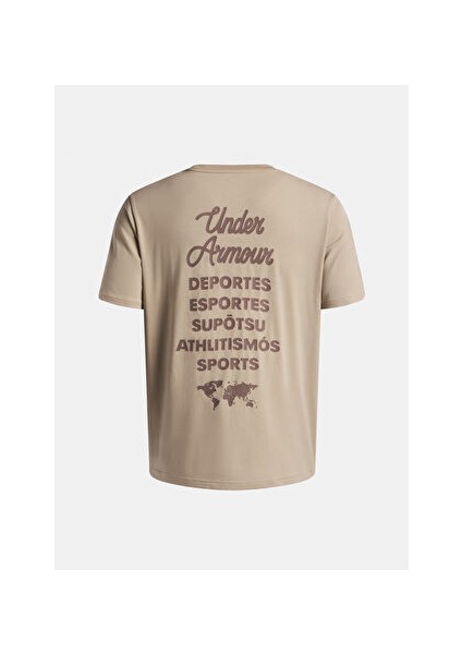 6004143-299-UA 60/40S Sports Wm Ss Kahverengi Bisiklet Normal Düz Erkek T-Shirt fırsatları