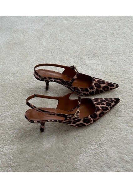 Kahverengi Kadın Saten Stiletto JAB4542 / 2112K