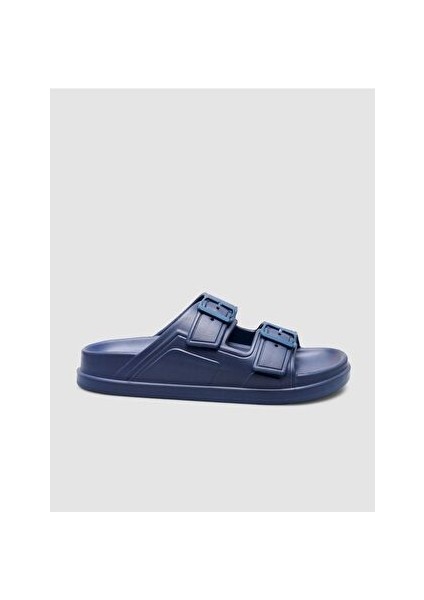Capri Premium Çift Tokalı Lacivert Eva Erkek Terlik