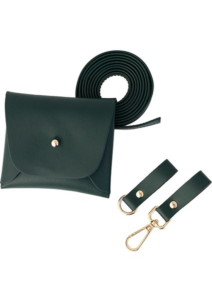 Elma Derisi Yeşil Mini Kemer Çantası