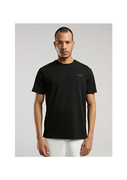 TM0083 167-EVER Essentials Basic Siyah Regular Fit Düz Erkek T-Shirt
