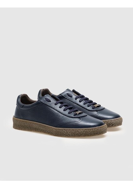Lacivert Erkek Deri Sneaker 12817 fiyatları