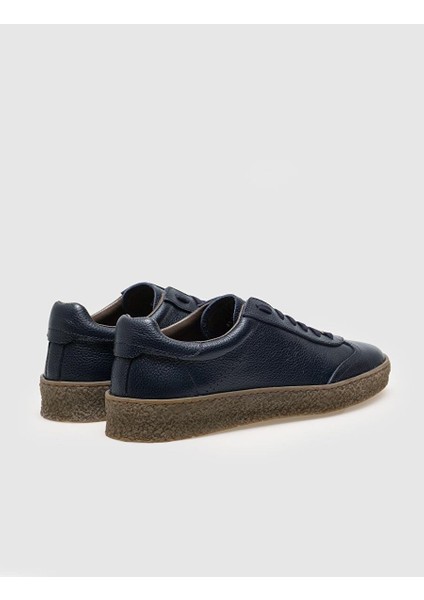 Lacivert Erkek Deri Sneaker 12817 modelleri