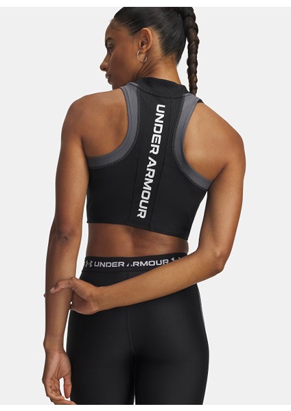 6003985-001-UA Hg Rib Tank Siyah Kadın Dar Atlet fiyatları