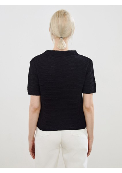 Yeni Sezon Polo Yaka Ajurlu Kadın Triko Kazak fırsatları