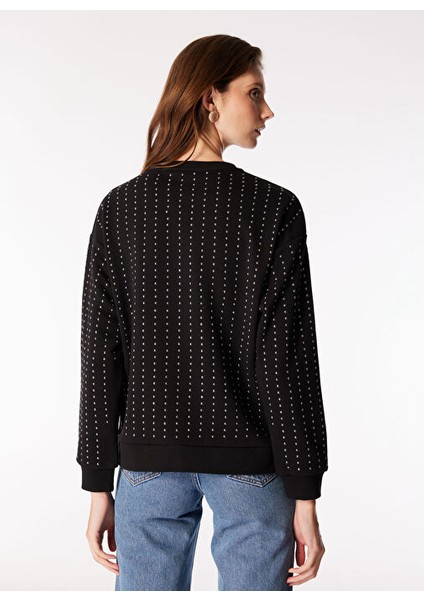 Siyah Kadın Bisiklet Rahat Troklu Sweatshirt F4WL-SWT0093 indirimleri