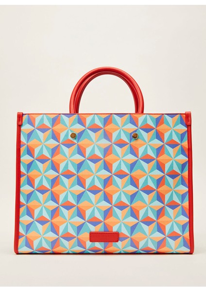 Turuncu Kadın Shopper Çanta 230802-6 Büyük Boy fiyatları