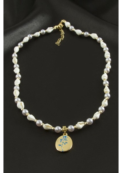 Gül Deniz Kabuğu Inci Mineli Kolye fiyatları