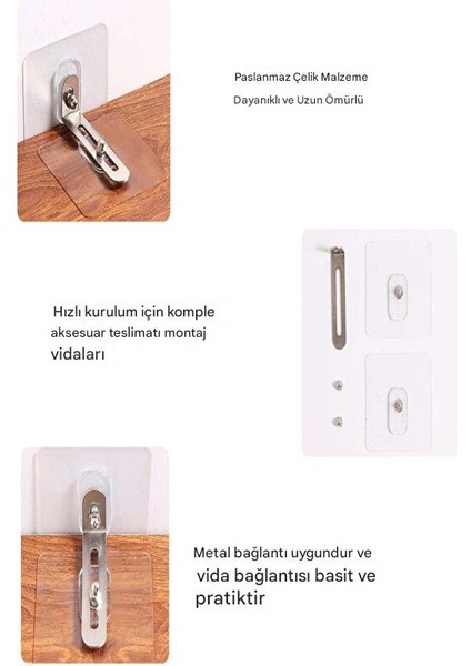 Yapışkanlı Raf Destek Aparatı Dolap Içi Raf Tutucu Sabitleme Klipsi Askı Deprem Koruması indirimleri