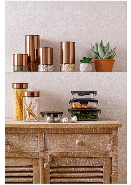 Gusto Copper Cam 3'lü Kavanoz Seti fiyatları