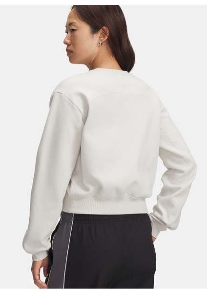 6003675-110-UA Icon Vida Flc Crew Beyaz Kadın Crop Sweatshirt fiyatları