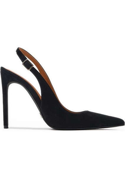 Siyah Kadın Süet Stiletto JAB99988 / 625