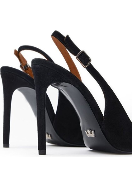 Siyah Kadın Süet Stiletto JAB99988 / 625 indirimleri