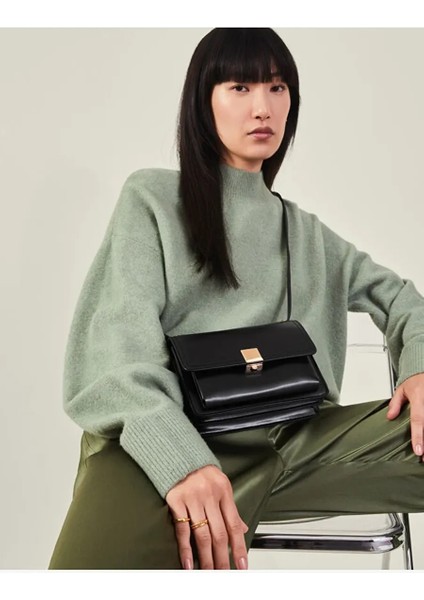 Kilitli Çapraz Çanta Siyah fırsatları