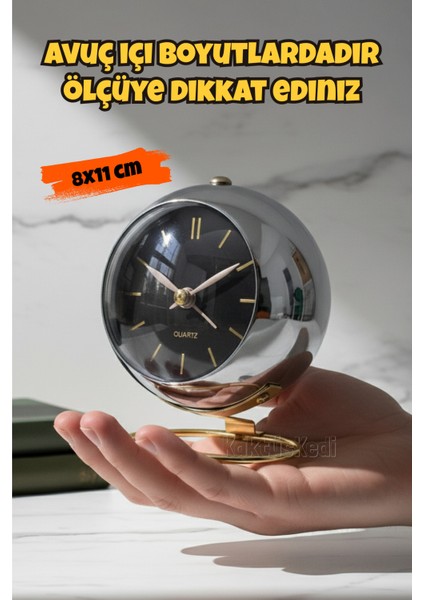 Metal Gövdeli Tombik Masa Saati - Işıklı Çalar Saat modelleri