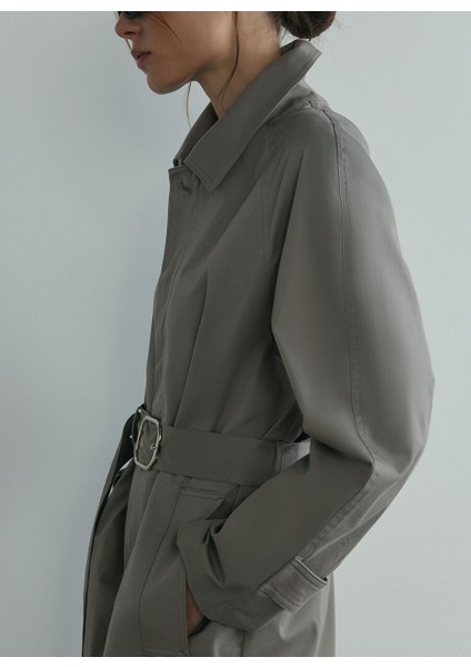 Ekru Kadın Normal Trençkot 418136668 R016 fırsatları