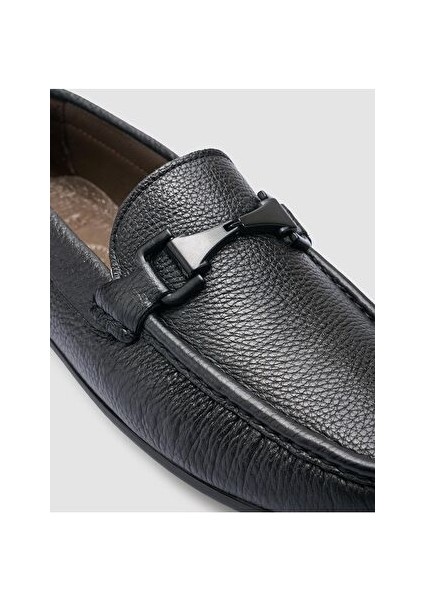 %100 Hakiki Deri Siyah Erkek Loafer fırsatları