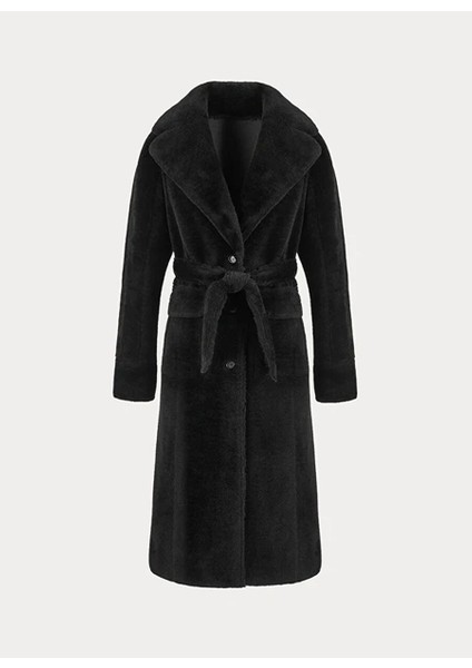 Siyah Kadın Standart Düz Kaban BJ19700-BLACK