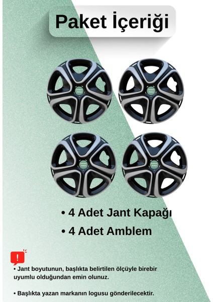 Renault Clio 4 16 Inç Jant Kapağı Çift Renk (Amblemli 4-Adet Kapak) 313 fiyatları