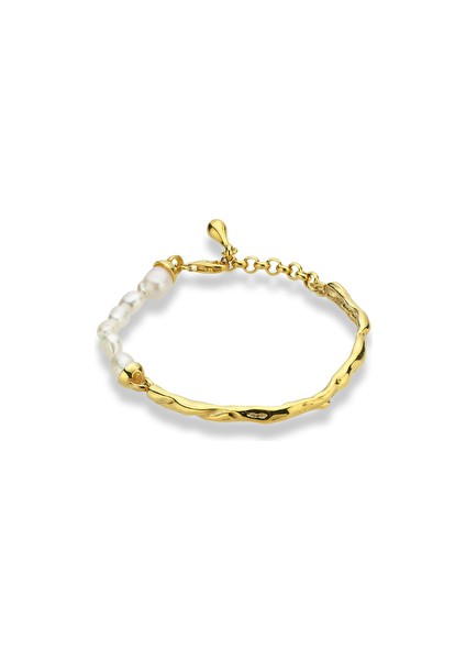 Yira Kelepçe Inci Bileklik Gold