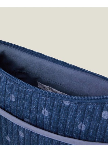 Polka Dot Denim Çapraz Çanta indirimleri