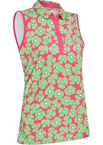 Çiçekli Kolsuz Polo Yaka Tshirt fiyatları