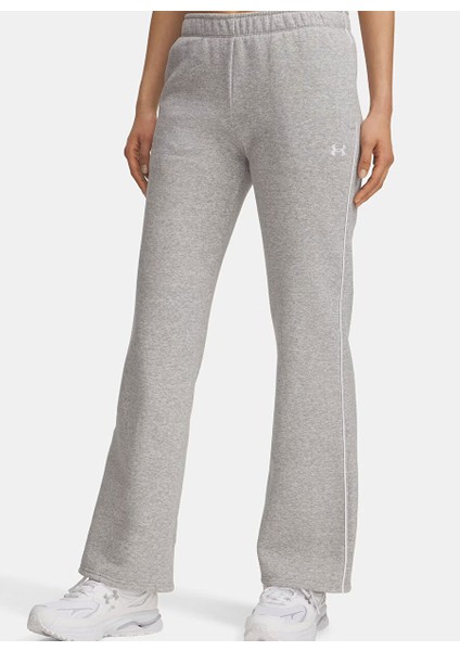6003711-011-UA Rival Flc Piped Pant Gri Normal Kadın Sweatpant