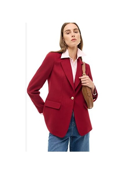 Bordo Klasik Yaka Ceket fiyatları