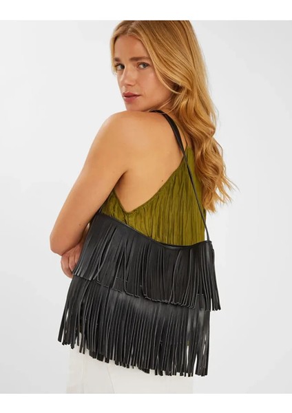 Püsküllü Omuz Çantası