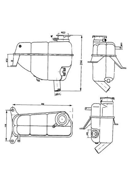 CRT121000S - Radyator Yedek Su Deposu Mercedes E-Class W124 S124 C124 A124